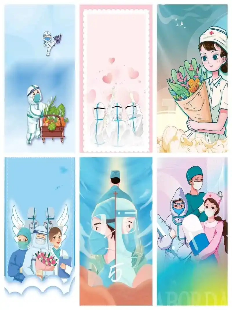 五一劳动节创意手绘海报素材抗yi海报