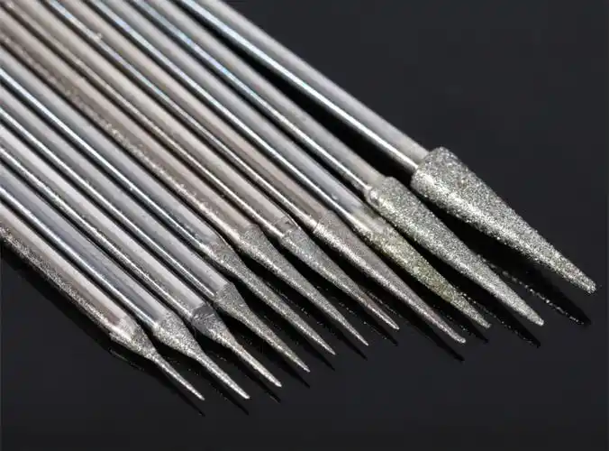 电动玉石翡翠打磨头扩孔针钻孔打孔工具玉雕石雕刻金刚砂钻头d针 琥嘉