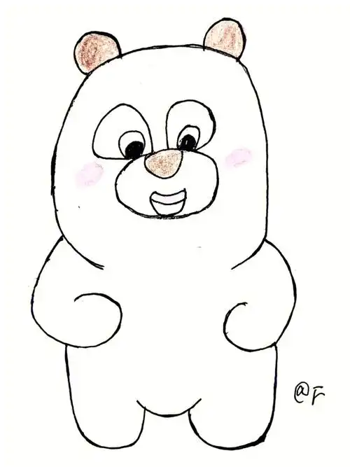 憨憨熊二 简笔画 教程 每日打卡35#简笔画  #画画