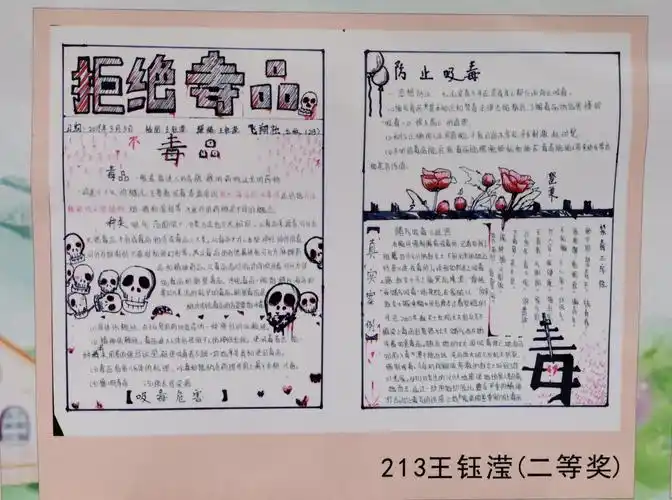 珍爱生命 远离毒品—石排中学2019年禁毒手抄报比赛