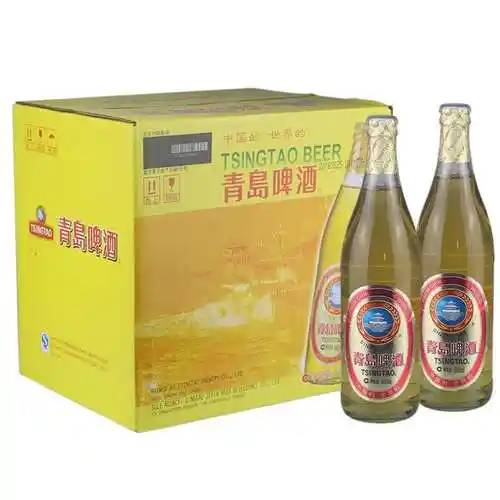 青岛啤酒 大白金啤酒640ml*12瓶青啤一厂大瓶白金金质啤酒白金酒