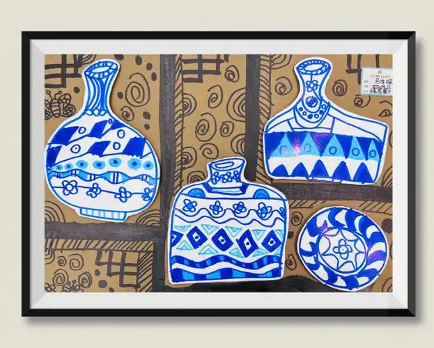 创意儿童画56岁青花瓷