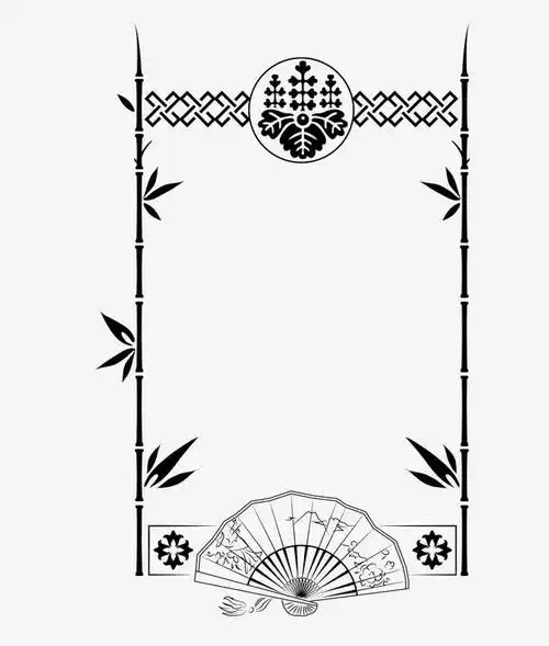 中国风田园装饰画框免抠素材免费下载_觅元素51yuansu.com