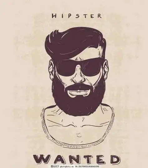 卡通大叔头像黑白重口味男生头像