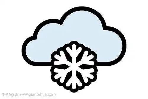 美篇下雪天天气简笔画卡通下雪天小孩简笔画冬天下雪的场景简笔画