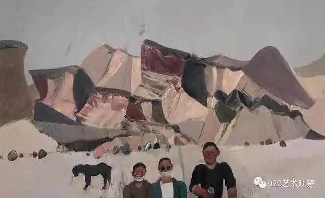 任剑和风景180cm×180cm布面油画2021年喻昌农食槽220cm×200cm布面