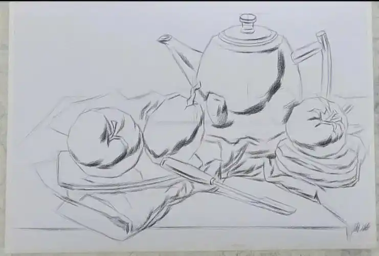 静物素描  #素描静物  #素描  #零基础素描  #素描画  #素描静物步骤