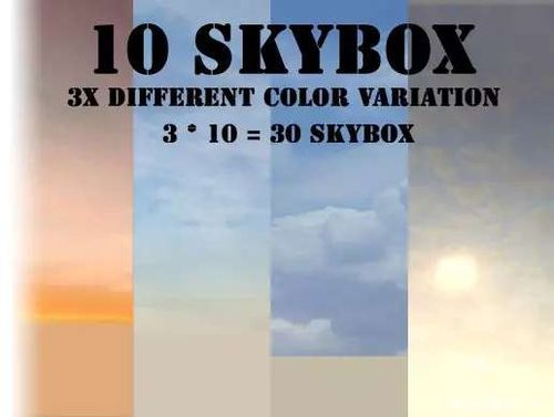 u3d 55种天空盒素材资源包55 skybox pack 1.