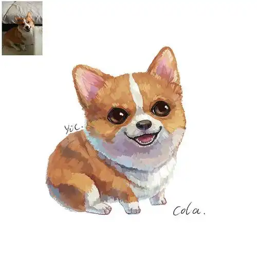 7原创作品插画儿童插画儿插宠物q版恭贺鼠年103yic一乐色调练习28yic