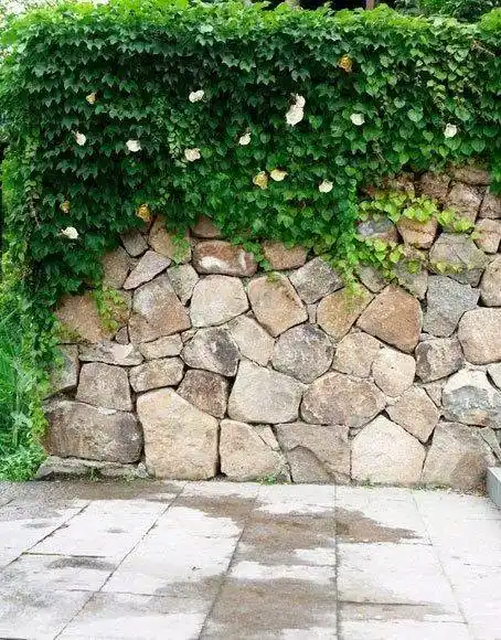 垒石围墙,粗狂而自然