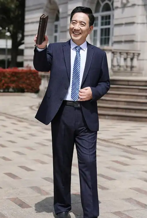 啄木鸟tucano爸爸西装套装中老年西服男士正装中年人喜父亲婚宴结婚