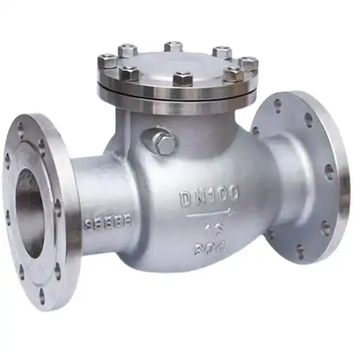 不锈钢止回阀304旋启式止回阀单向阀dn50水泵止逆阀水管法兰h44w dn20