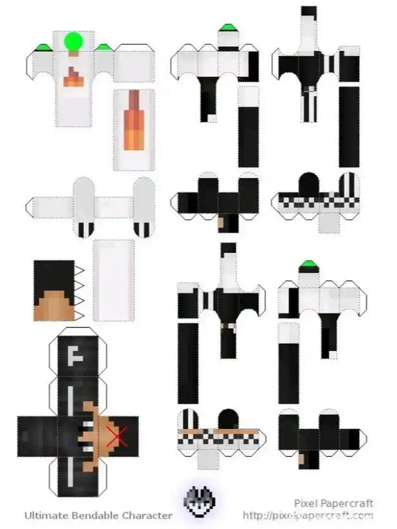 我的世界纸模 可动人物纸模4