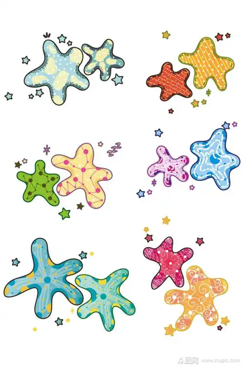 手绘卡通海星插画