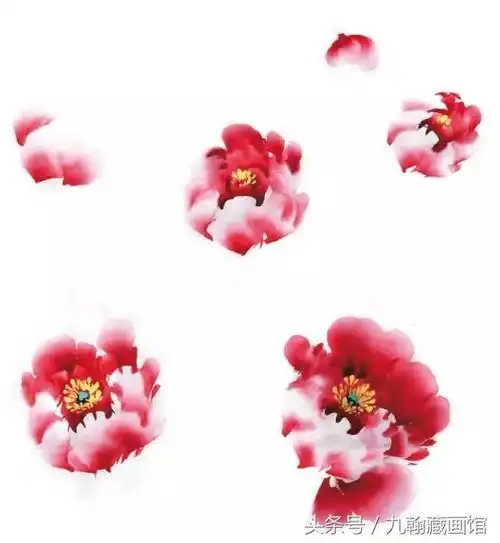 【国画知识】牡丹花头的画法,太实用了!