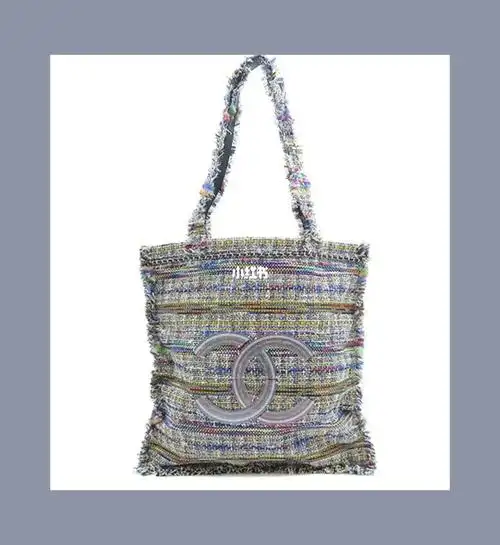 chanel香奈儿编织双c大logo购物袋