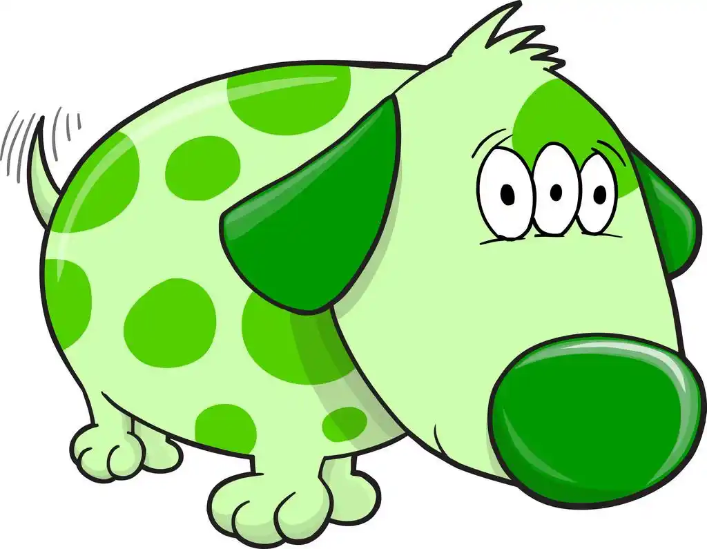 外星小狗的狗矢量插图艺术