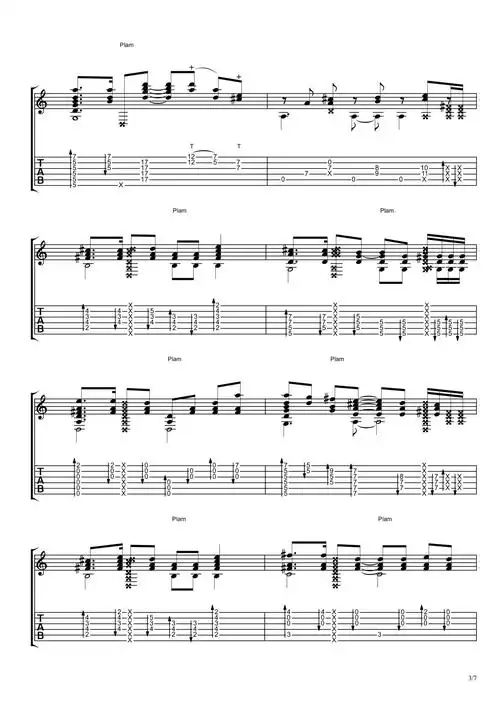 dnf西海岸吉他谱吉他独奏谱