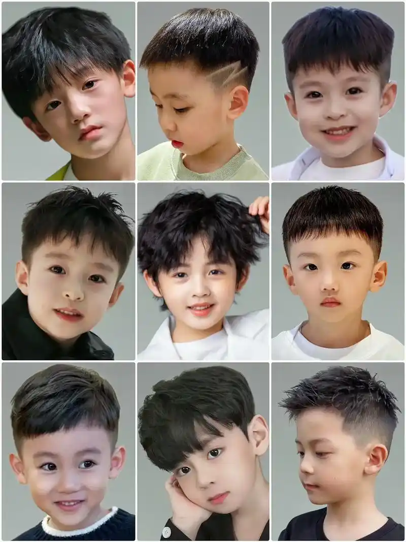 男童发型它来啦~九款潮童发型95,酷帅来袭!家有男宝的选一款 - 抖音