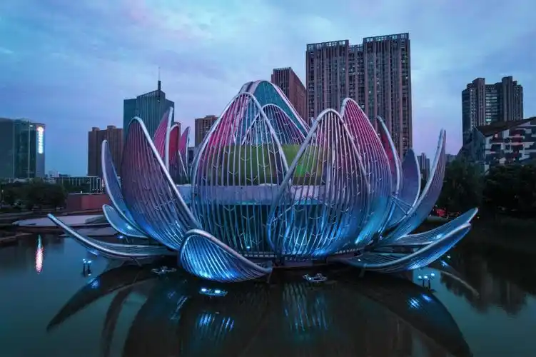 广场莲花灯光秀