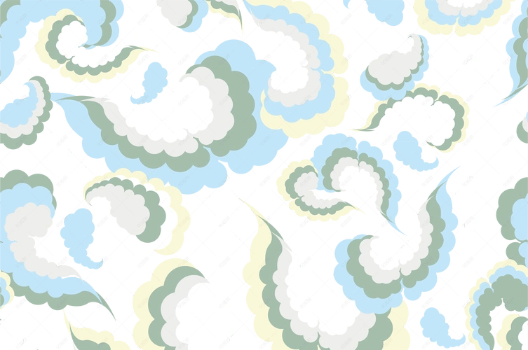 卡通素雅风格花纹图案矢量图