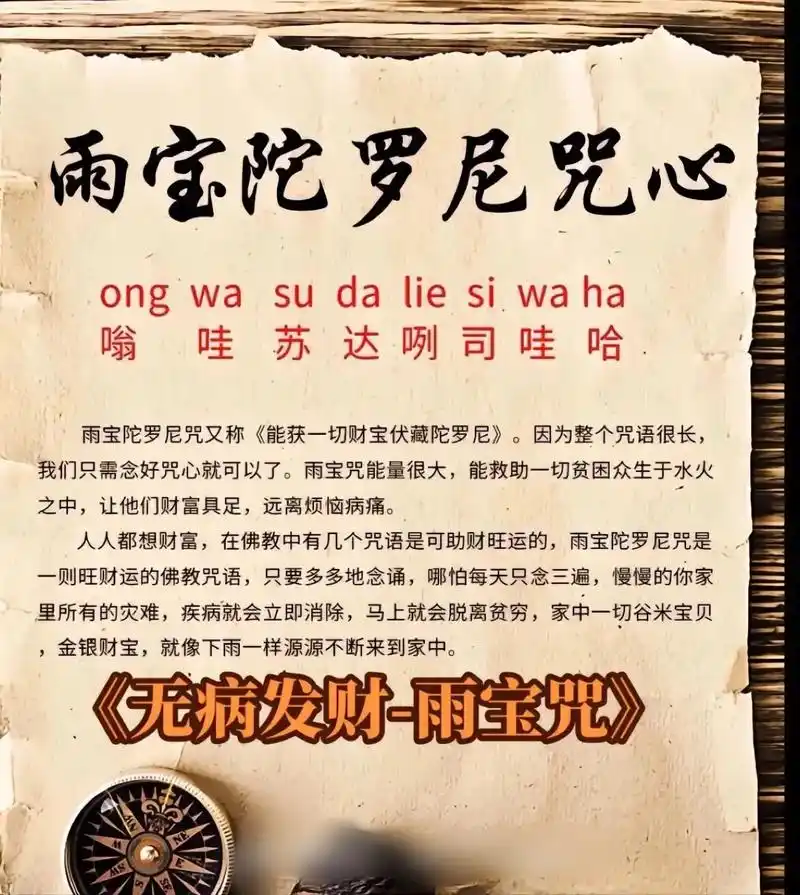 海涛法师开示雨宝陀罗尼财神咒求大财的方法 最少坚持连续念7天 - 抖