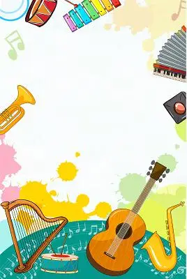 扁平风手绘钢琴音乐会海报手绘卡通铅笔画音乐演唱会背景素材手绘卡