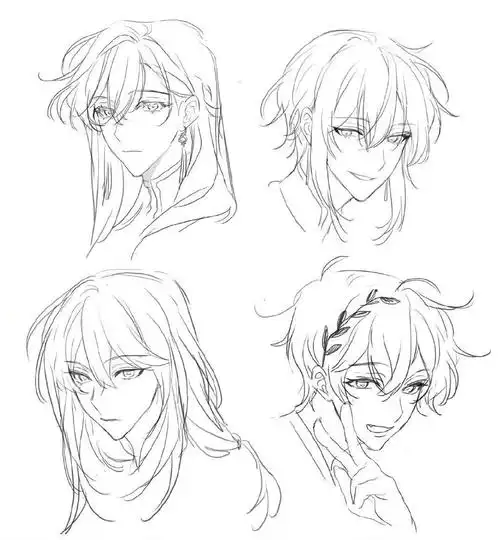一些关于动漫男生发型参考,麻竹绘制练手__财经头条