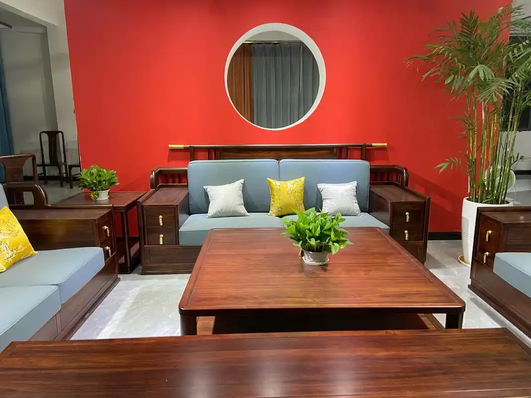 新中式乌金木黑檀色系列沙发