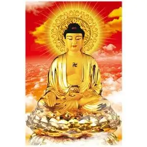 南无阿弥陀佛5d魔方钻石画十字绣新款金色如来佛祖像人物客厅满钻