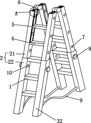 一种便于拆卸移动携带的梯子