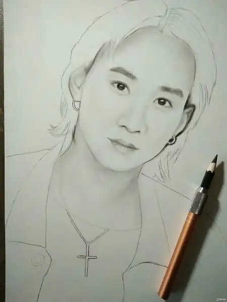 黄家驹简笔画步骤