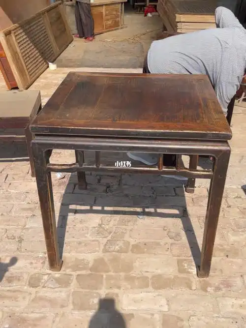 八仙桌茶桌茶台榆木老方桌古董