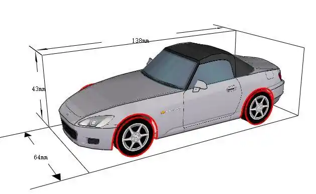 本田s2000跑车纸模型免费下载