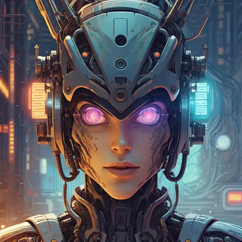 06赛博朋克机械头像精选99 探索未来科技与人类的融合,一组赛博