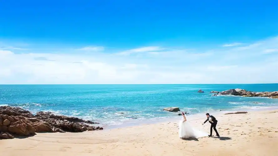 治愈系|清新自然海景婚纱照