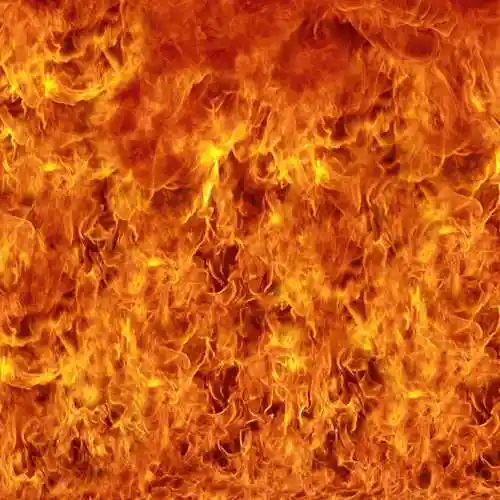 黑色背景下的各种火焰