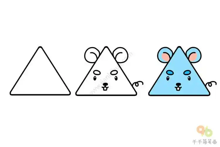 三角形变成小动物简笔画喜欢的赶紧收藏吧手帐排版简笔画简笔画作品