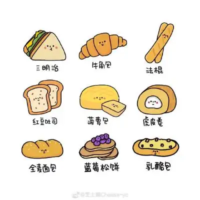 食物简笔画拟人情侣