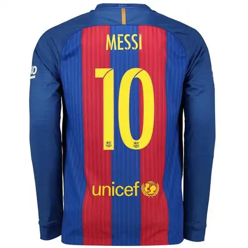 16-17赛季巴萨主场长袖球衣