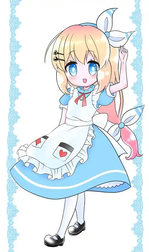 alice雨坪礼あや的爱丽丝梦游仙境插画图片