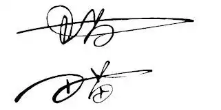 田苗连笔签名法