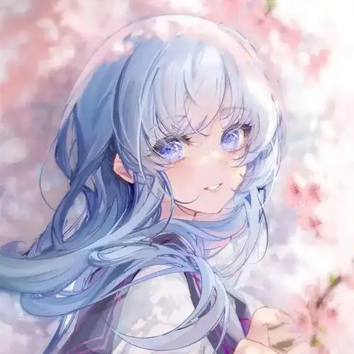 蓝色系女生动漫头像