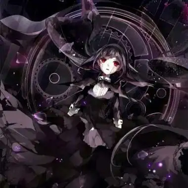 黑暗系动漫头像女冷酷高清诡异的动漫黑暗冷酷系少女头像