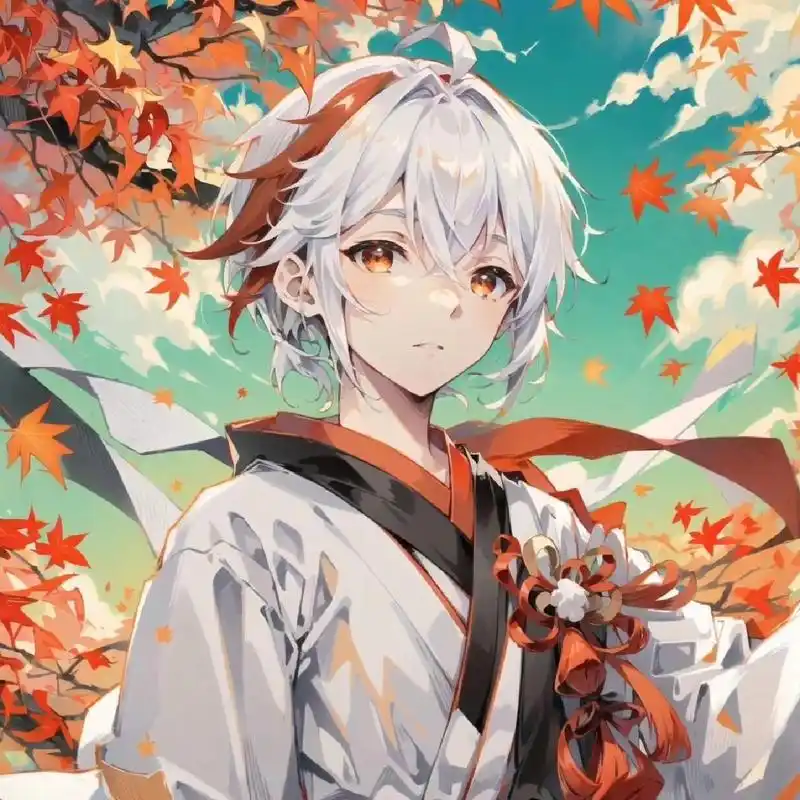 原神枫叶红复古动漫男生头像 原神ai～～图片为网络找图,非原创