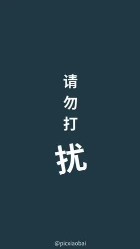 简约纯色背景勿扰手机壁纸