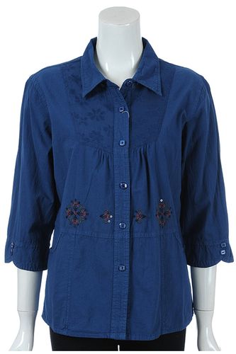 奶奶夏装七分袖纯棉中老年人女装妈妈装春装上衣老人衣服女夏刺绣