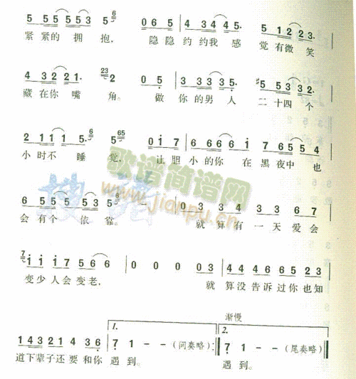 做你的男人 歌谱简谱网