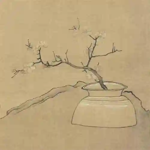 陈洪绶笔下的"插花图",朴素清雅!_国画教程_零二七艺考