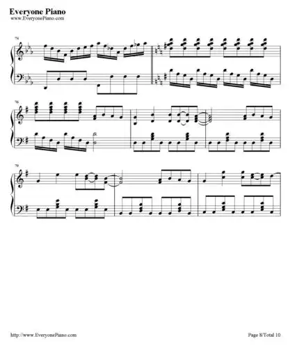 奔跑-羽泉五线谱预览8-钢琴谱文件(五线谱,双手简谱,数字谱,midi,pdf)